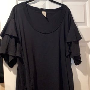 Free people black oversized top